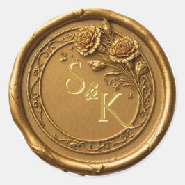Ohio Red Carnation Vaxsigill Klistermärke
