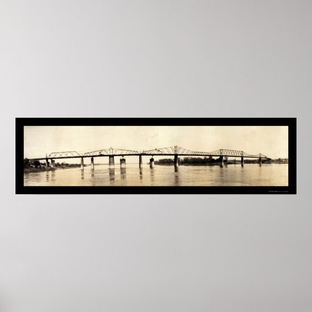 Ohio River Bridge Photo 1911 Poster (Framsidan)