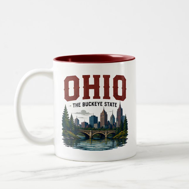 Ohio River Cities Äventyr Två-Tonad Mugg (Vänster)