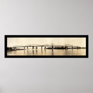 Ohio River överbryggar fotoet 1911 Poster