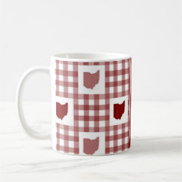 Ohio Röd Rutig Kaffemugg