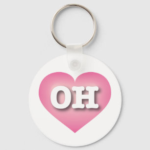 Ohio Rosa Fade Heart - I kärlek OH Nyckelring