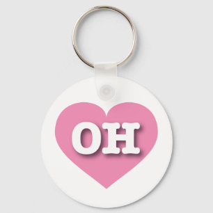 Ohio Rosa Heart - I kärlek OH Nyckelring