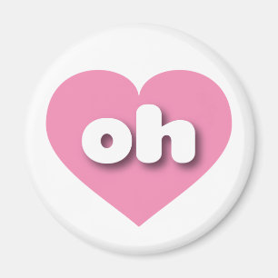 Ohio rosa hjärta - I kärlek oh Magnet