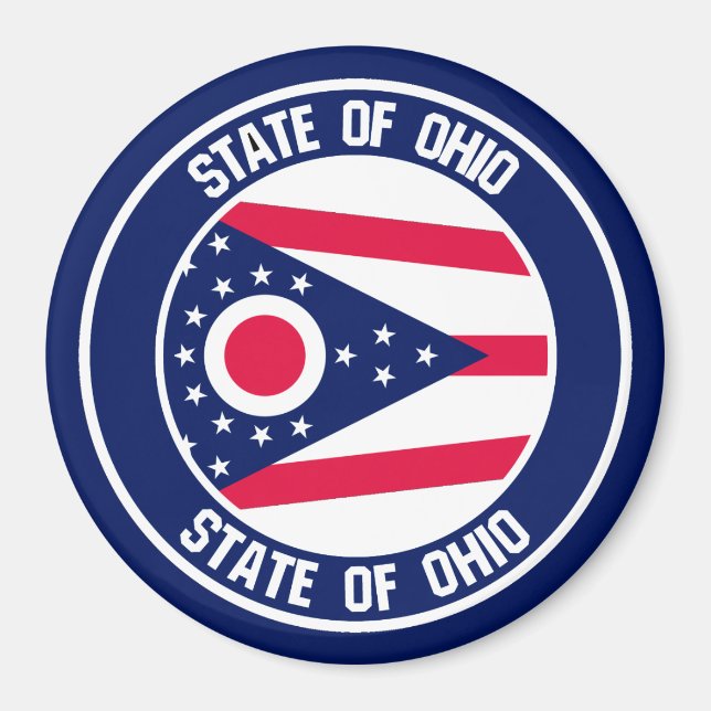 Ohio Round Emblem Magnet (Framsidan)