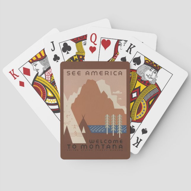 Ohio:s flagga: Buckeye State-banner Casinokort (Baksidan)