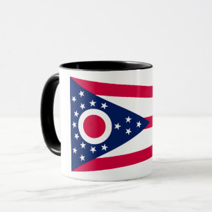 Ohio:s flagga: Buckeye State:s fana Mugg