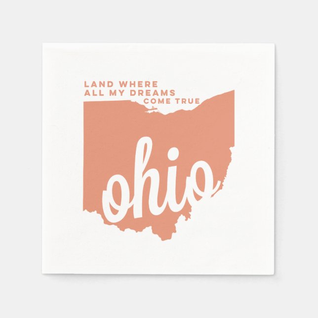 ohio | sång | persikor pappersservett (Framsidan)