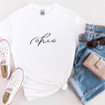 Ohio Script State Women's T-Shirt<br><div class="desc">Vi lägger alltid till nya mönster varje dag!</div>
