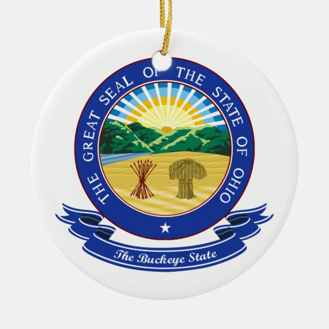 Ohio Seal Julgransprydnad Keramik (Framsidan)
