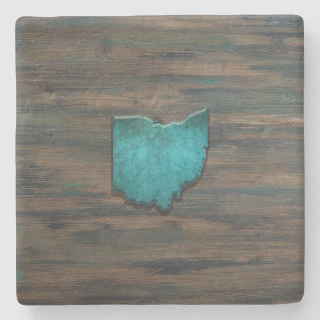 Ohio Shape Teal Stenunderlägg (Framsidan)