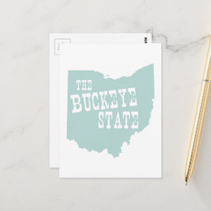 Ohio Shaped Nickname the Buckeye State Ohioan Vykort