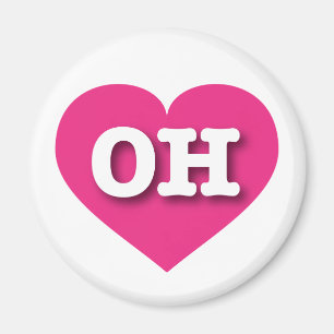 Ohio Shock rosa Heart - I kärlek OH Magnet