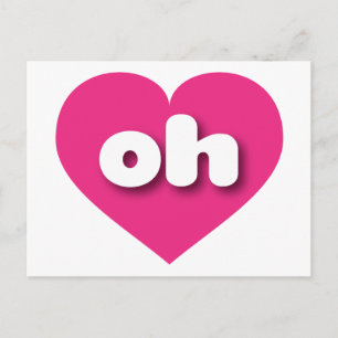 Ohio shock rosa hjärta - I kärlek oh Vykort