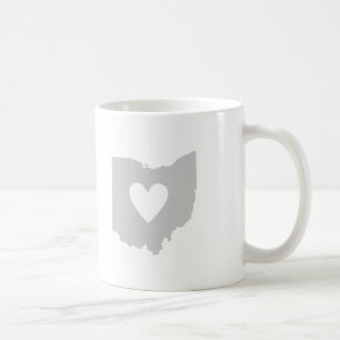 Ohio Silhouette med Heart Coffe Mugg