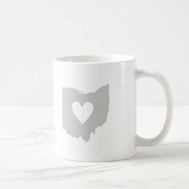 Ohio Silhouette med Heart Coffe Mugg (Höger)