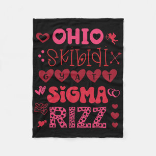 Ohio Skibidi Gyatt Sigma Rizz Alla hjärtans dag Me Fleecefilt