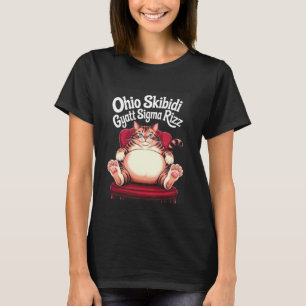 Ohio Skibidi Gyatt Sigma Rizz Chonk Katt Meme Graf T Shirt