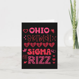 Ohio Skibidi Gyatt Sigma Rizz Valentines day Meme Kort