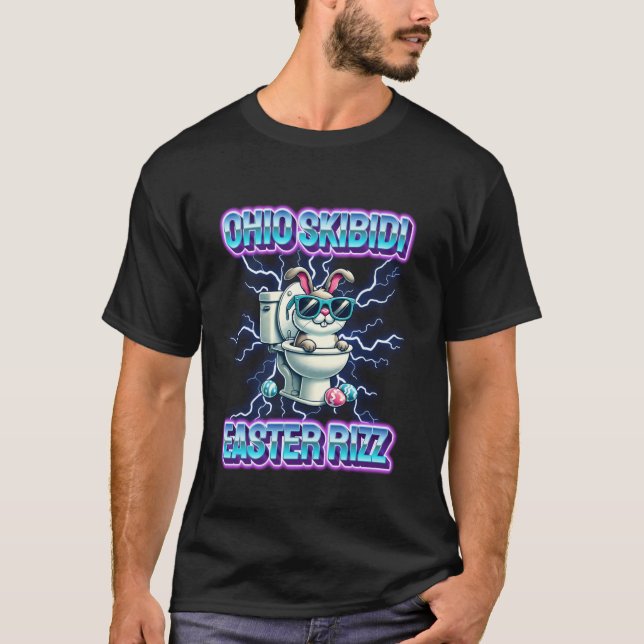 Ohio Skibidi Påsk Rizz Bootleg Rap Rolig Påsk  T Shirt (Framsida)