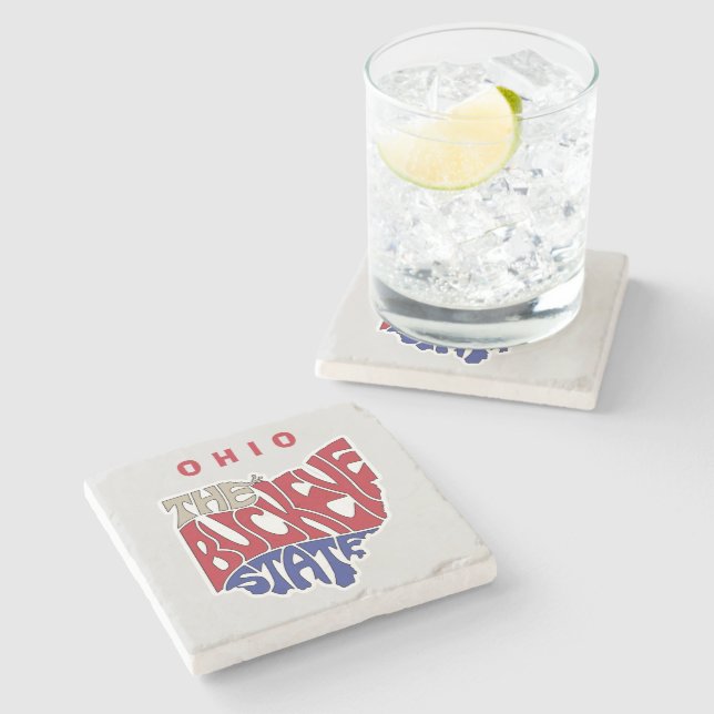 Ohio Smeknamn Word Art Stenunderlägg (Sidan)