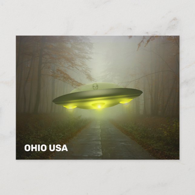 OHIO SPACESHIP UFO ART-vykort Vykort (Framsida)