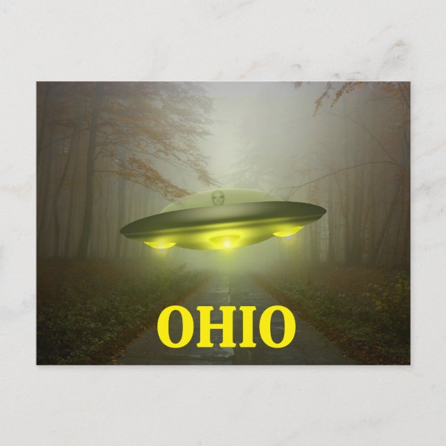 OHIO SPACESHIP UFO-vykort Vykort (Framsida)