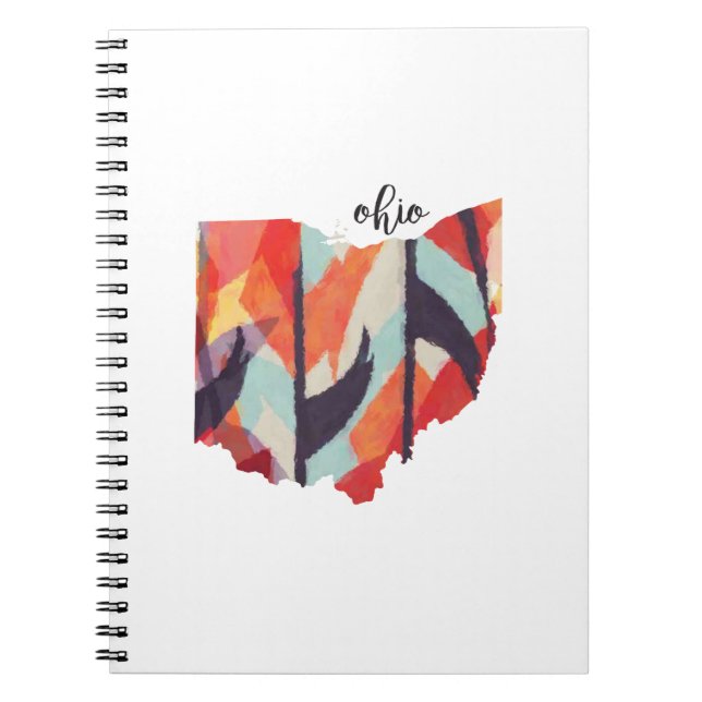 Ohio stam- designanteckningsbok anteckningsbok med spiral (Framsidan)