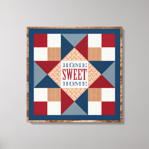 Ohio Star Quilt Block - Home Sweet Home Canvastryck