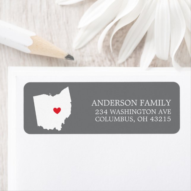 OHIO-stat | Flytta Returadressetikett Returadress Etikett (Insitu)