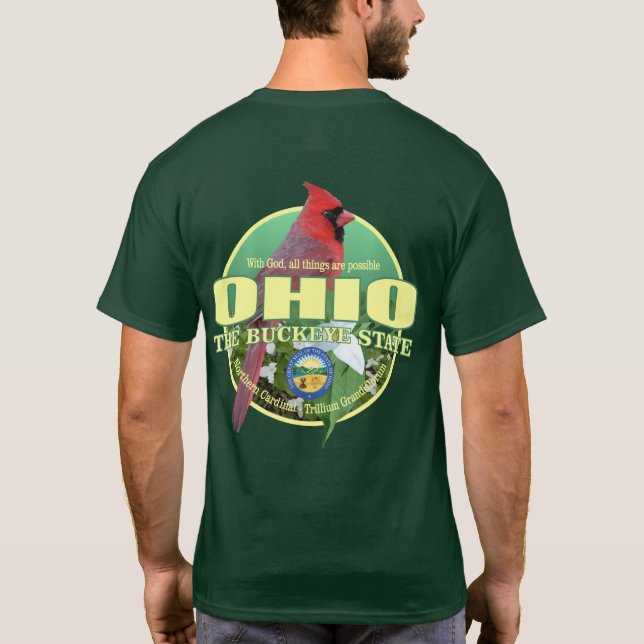 Ohio State Bird & Flower T Shirt (Baksida)