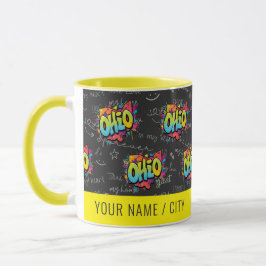 Ohio state buckeyes Black gult graffiti Mugg