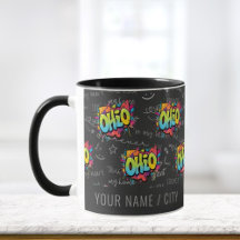 Ohio state buckeyes svart graffiti mönster Mugg