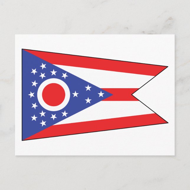 Ohio State Flag Buckeye State Unik vimpel Blå  Vykort (Framsida)