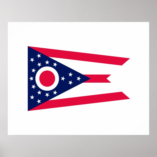 Ohio State Flag Design Decor Poster (Framsidan)