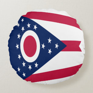 Ohio State Flag Rund Kudde