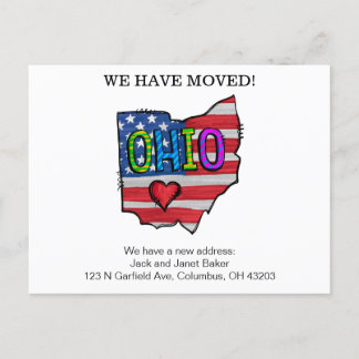 Ohio State Flytta Announcement Cards Vykort