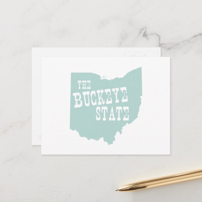 Ohio State Motto Slogan Vykort (Fram/Back In Situ)