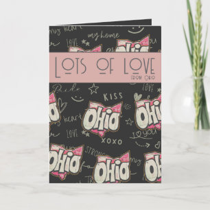 Ohio State of Buckeyes kärlek pride Folded Card Helgkort