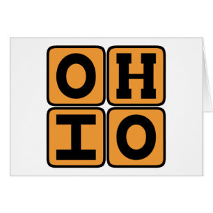 OHIO State Ohioan Buckeye USA Cincinnati Cleveland Hälsningskort