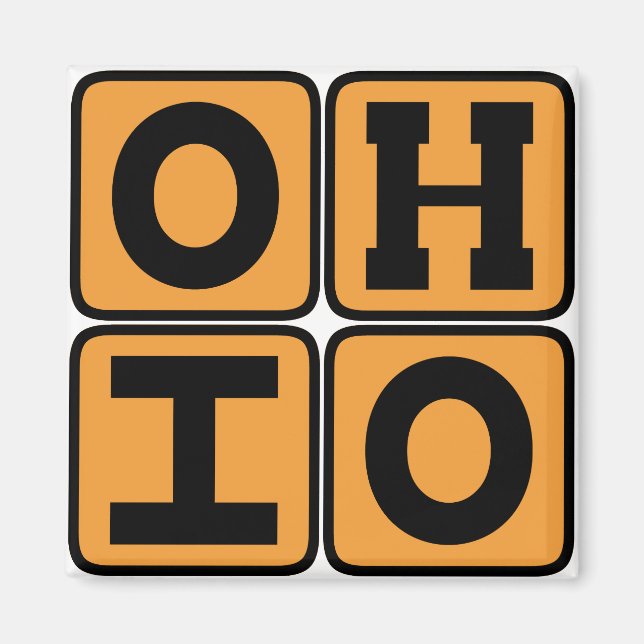 OHIO State Ohioan Buckeye USA Cincinnati Cleveland Magnet (Framsidan)
