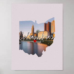 Ohio State Photo infoga och namn Poster