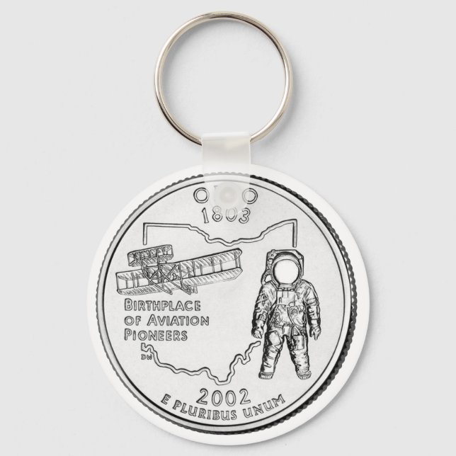 Ohio State Quarter-mynt Nyckelring (Framsida)