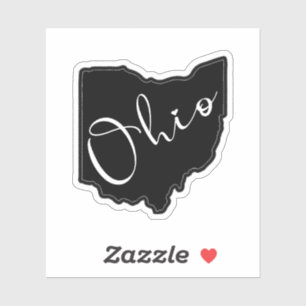 Ohio State Shape-kontur - Ohio Karta-kontur Klistermärken