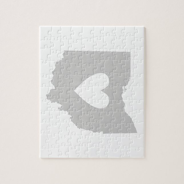 Ohio State Shape with Heart Pussel (Vertikal)