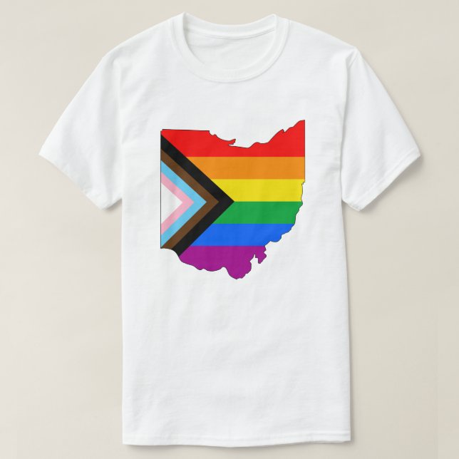 Ohio State Stolthet HBTQ Progress Stolthet T Shirt (Design framsida)