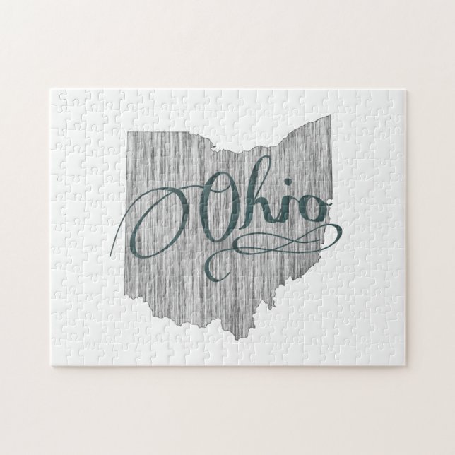 Ohio State Typography Jigszle Puzzle Pussel (Horisontell)