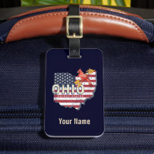 Ohio State United Stater Retro Karta Vintage USA