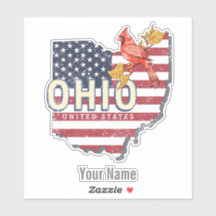Ohio State United Stater Retro Karta Vintage USA