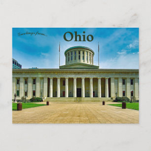 Ohio Statehouse i Columbus Ohio Vykort